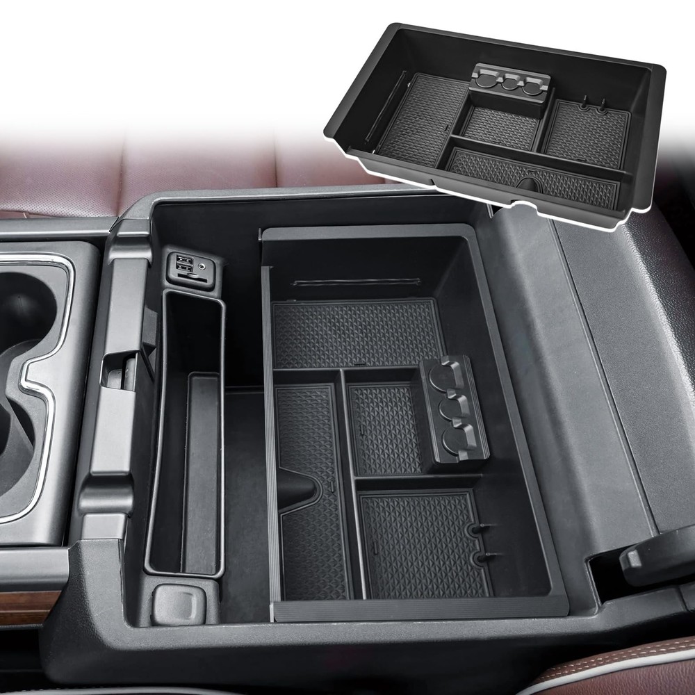 Center Console Organizer Tray Compatible with 2014-2018 Chevy Silverado/GMC S...