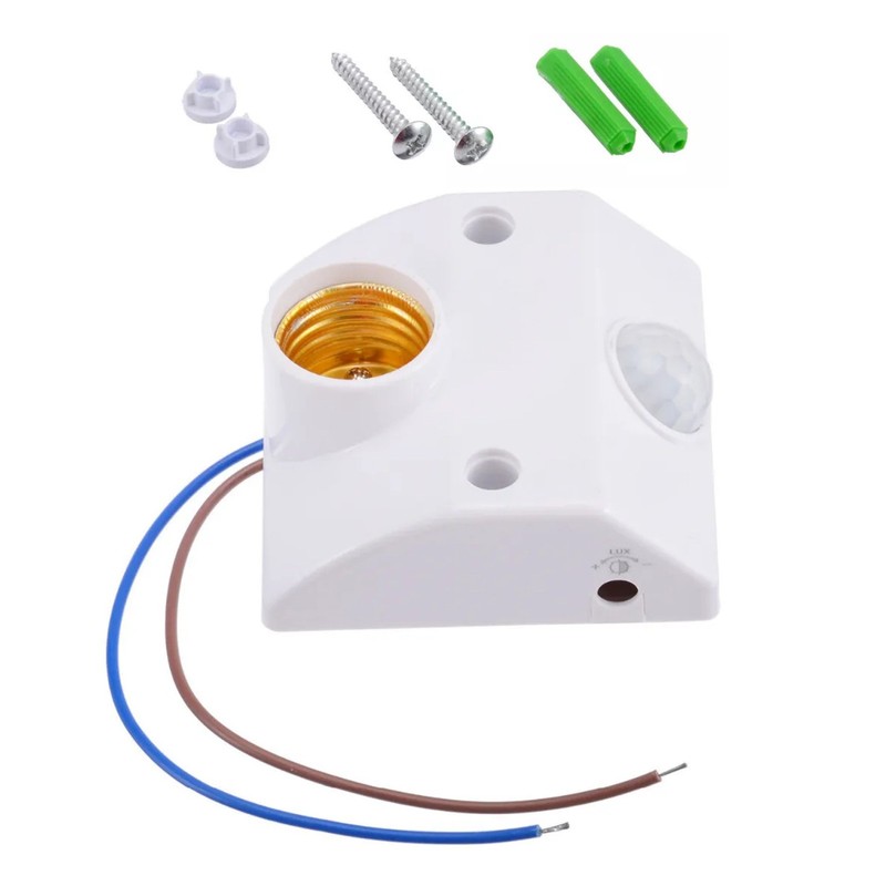 IP44 Auto Human Motion Sensor Detector Bulb Light Lamp Base Holder AC110-240V. gallery