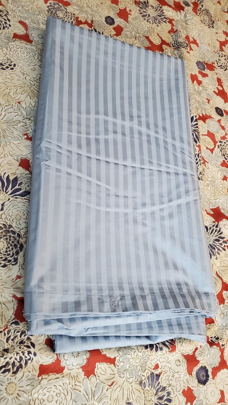 Egyptian Cotton Light Blue Damask Solid King Comforter Duvet Cover + 1 King Sham gallery