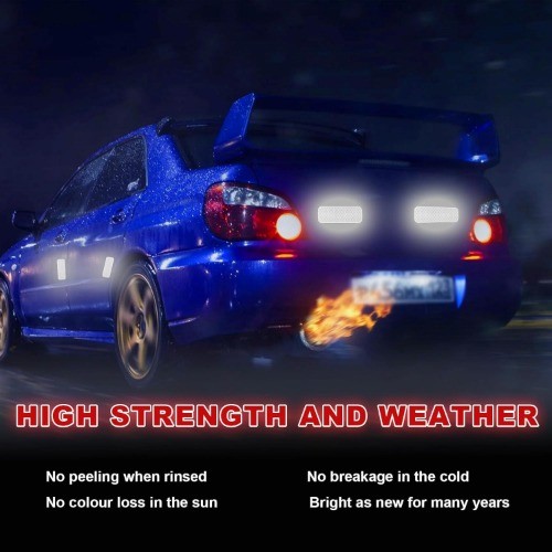 20 PCS Waterproof Reflective Warning Stickers for Cars, SUVs, Tr Color: Silver gallery