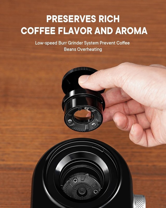 Compact Electric Burr Mill Coffee Grinder with 16 Settings for Any Brew Method gallery
