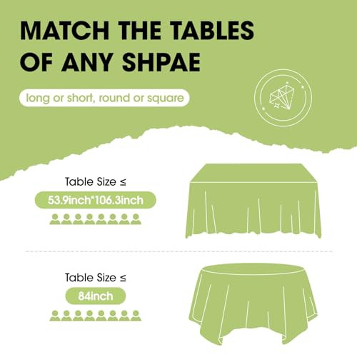 Plastic Table Cloth Disposable - 8 Packs, Table Cloth for Retangle Table, gallery