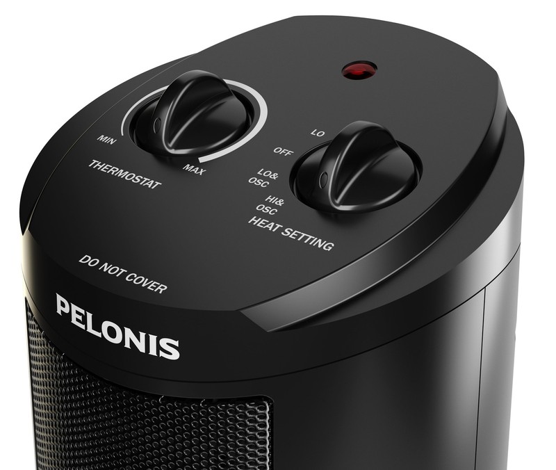 17" Tower Heater, Ceramic, Oscillating, Portable with Carry Handle, 1,500 Watts, gallery