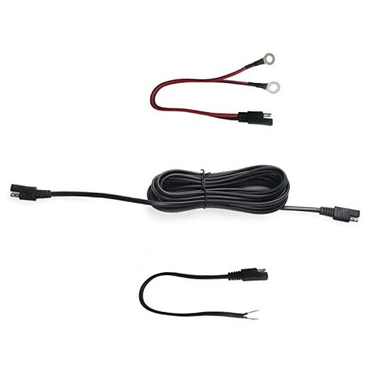 16FT Battery Charger Extension Cable SAE Connectors with Ring 3 Connectors gallery