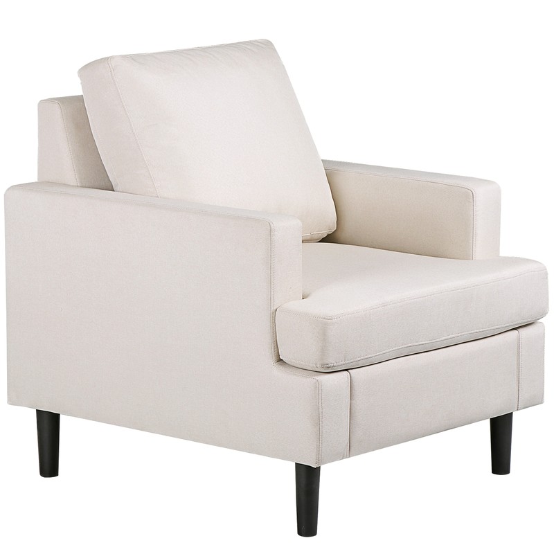 Timeless Charm Single Sofa Chair Soft Breathable Linen Fabric Foam Backrest gallery