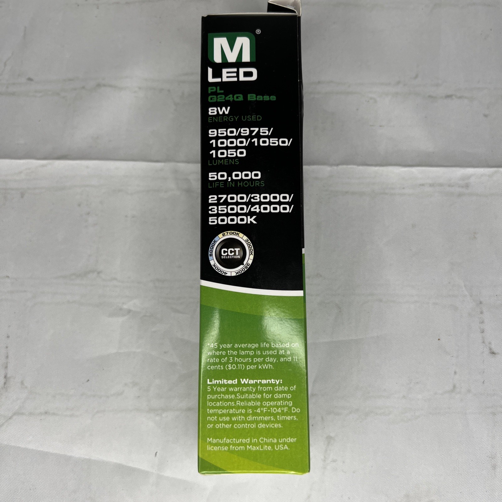 MaxLite 8W LED Retrofit Lamp CFL PL Selectable Dimmable Color Bypass G24Q Base gallery