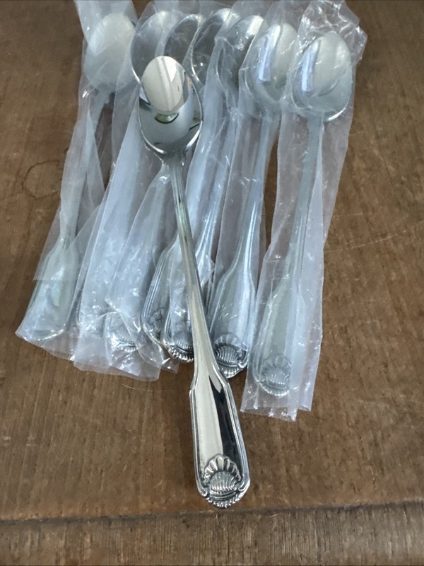 Oneida Classic Shell Cube Mark Iced Tea Spoons Set of 8 Stainless Replacement T gallery