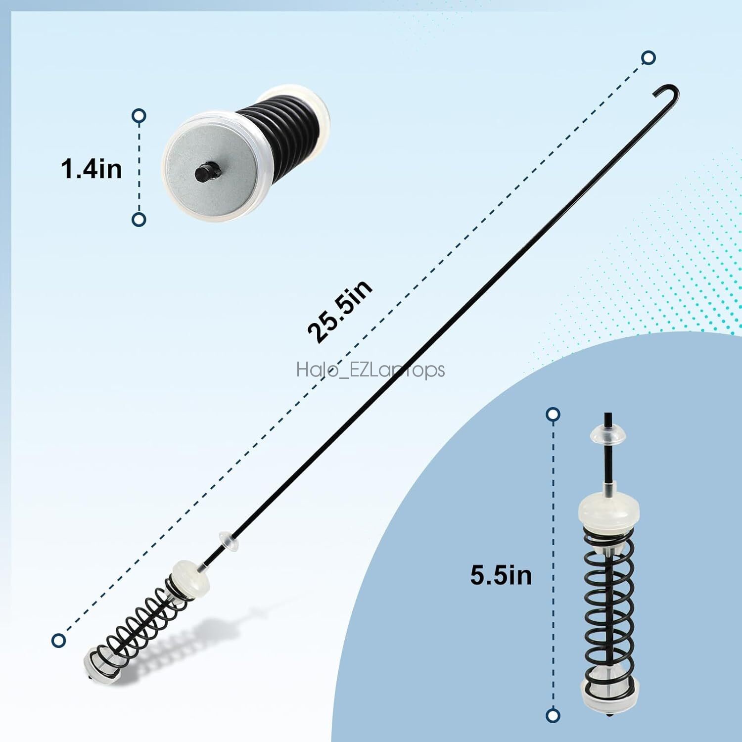 4 Pack Washer Suspension Rods Kit For Amana Washer NTW4705EW0 NTW4516FW3 gallery