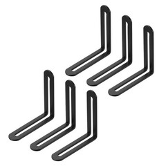 6Pcs Adjustable L-Shape Corner Brace with Slot, 3.15″ x 3.15″ Bracket, Black