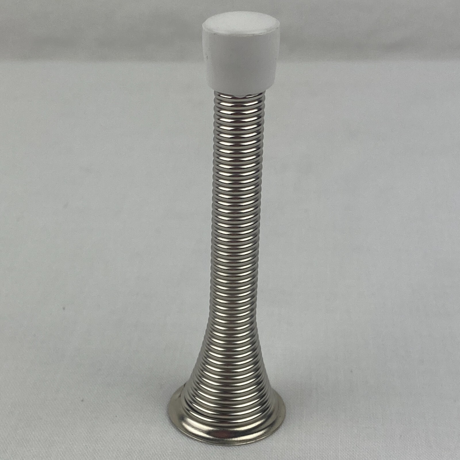 20x Spring Door Stop 3-3/8" Flexible Heavy Duty Stopper Silver White Tip LOT B63 gallery