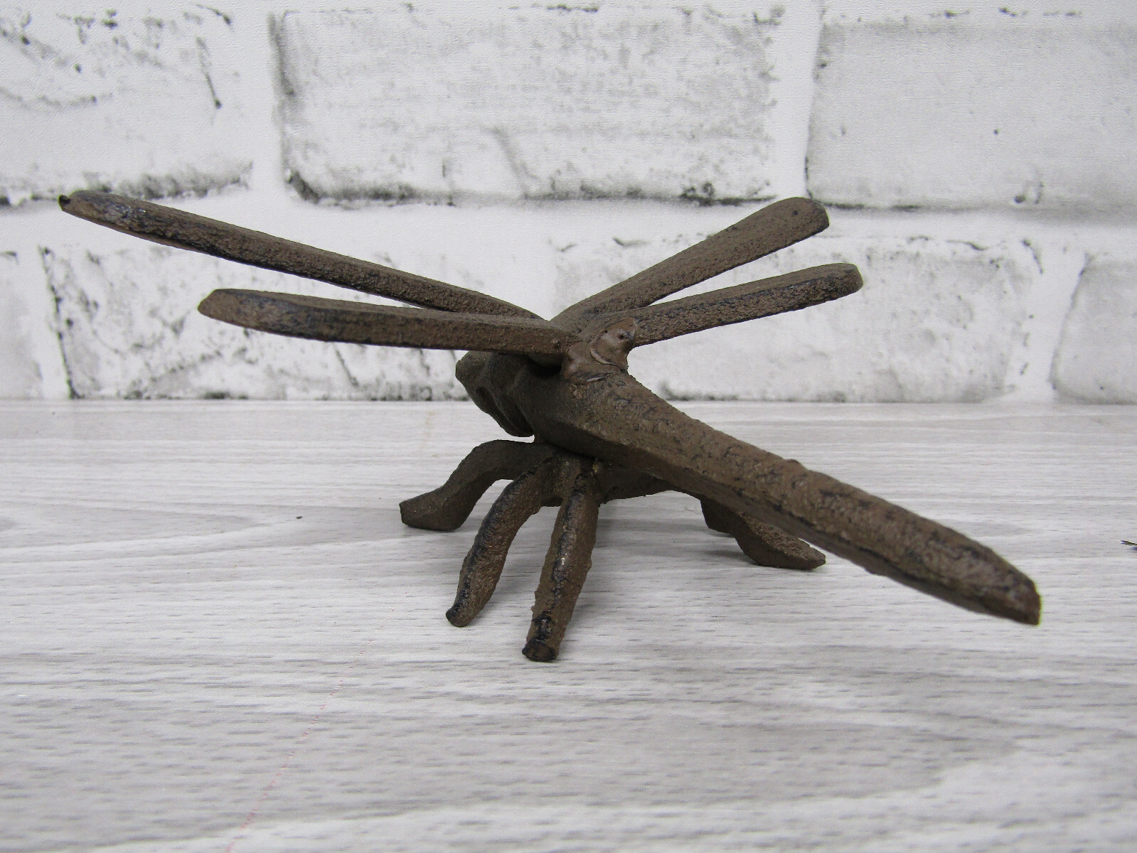 Rustic Style Lifelike Cast Iron Dragonfly Dragon Fly Insect Figurine 4.25 Inch gallery