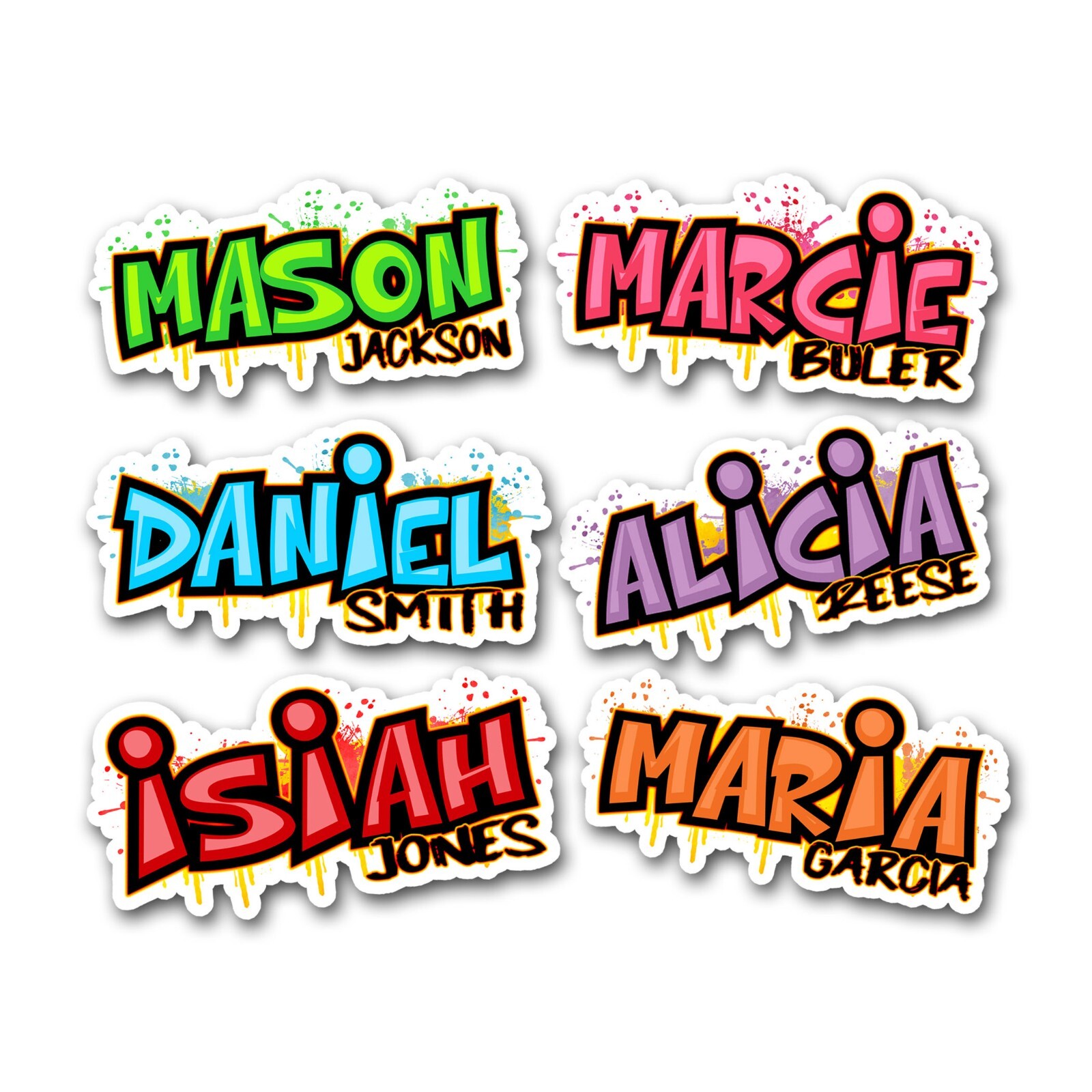 Graffiti Custom Personalized Name Decal Sticker Lettering Water Bottle Laptop gallery