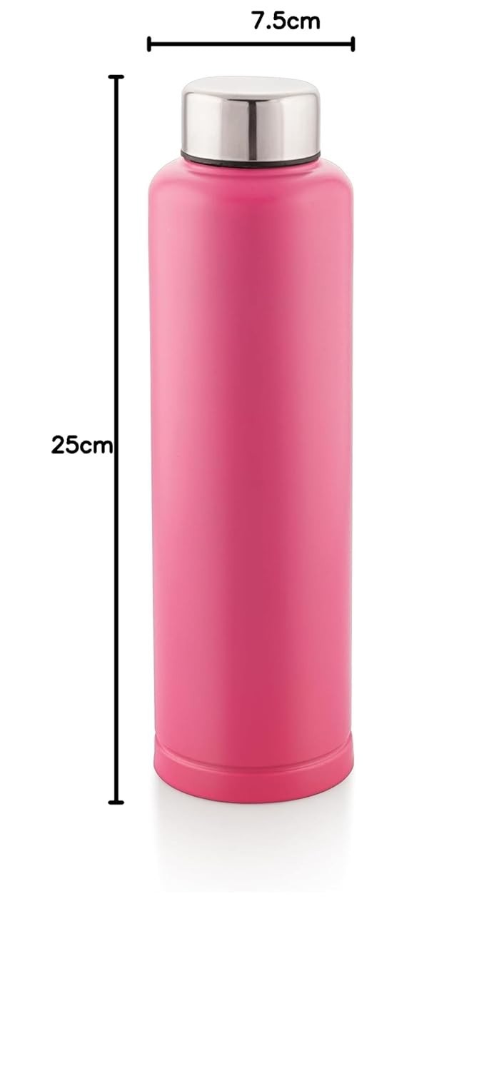 Inside Copper outside Steel Water Bottle 1000 ml Leakproof School Office Gym gallery