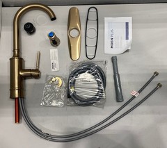Moen Gilden High Arc Pulldown Kitchen Faucet Bronzed Gold BZG – 87679BZG