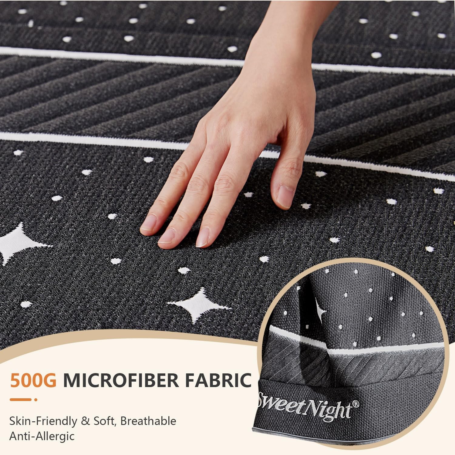 Sweetnight 4 Inch Dual-Layer Foam Tri-fold Mattress Topper Single with gallery