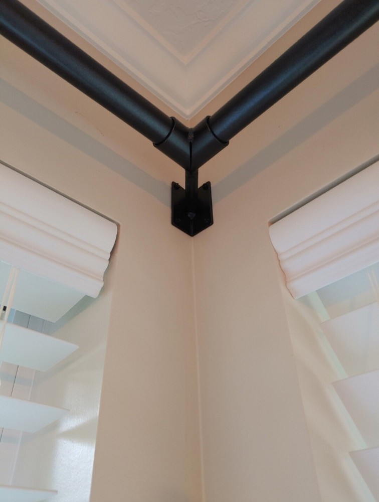 Heavy Duty Drapery Bracket 📌 CORNER BRACKET for 1 inch iron rod Adjustable /Pc