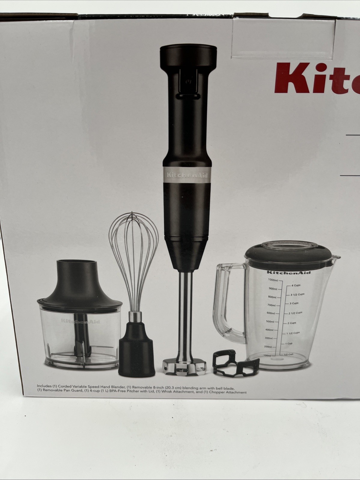 KitchenAid Corded Variable-Speed Hand Blender with Accessories, 6-Piece Set gallery