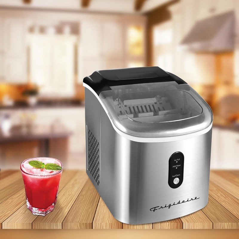 Frigidaire Portable Ice Maker Countertop Ice Machine 26lbs Stainless Steel gallery