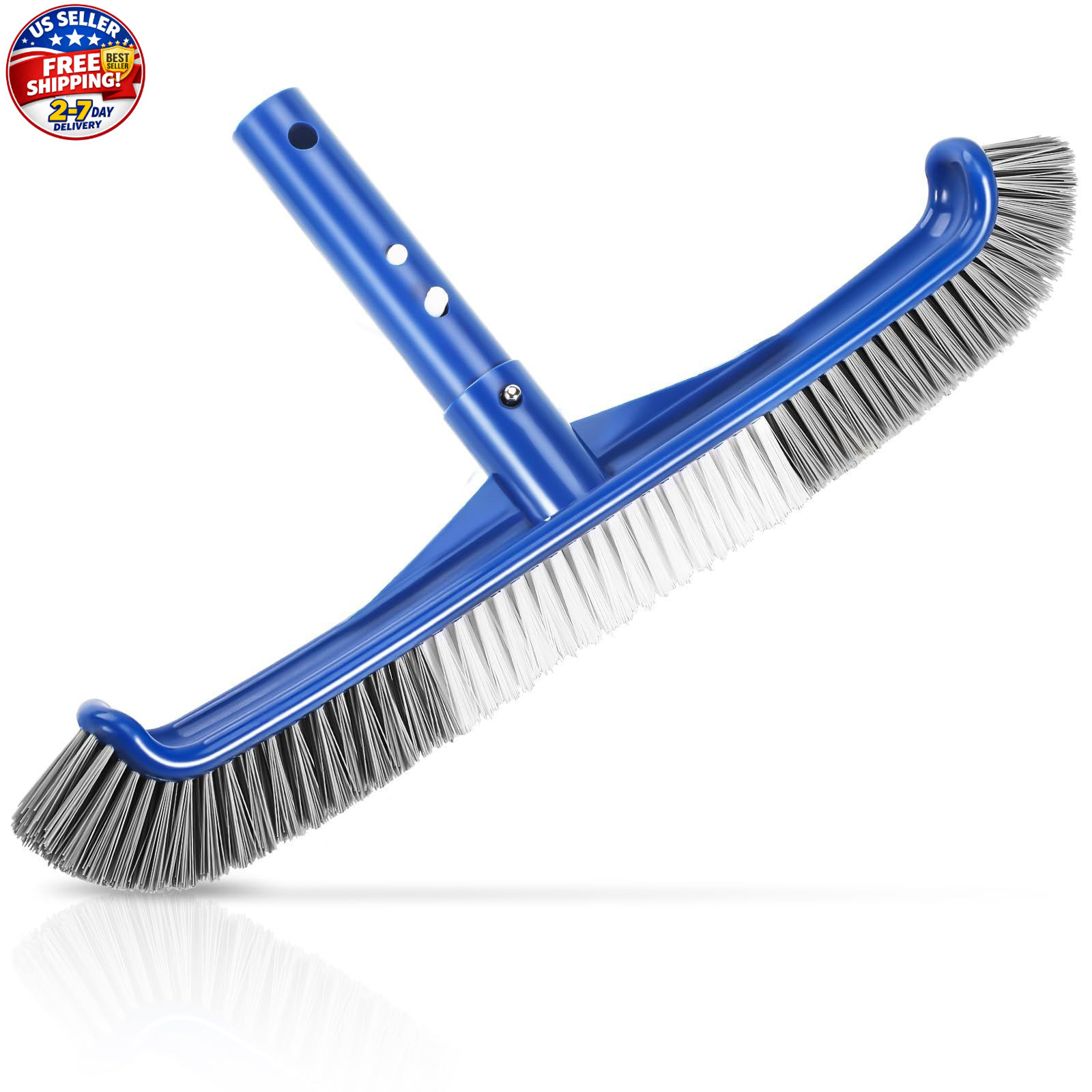 Pool Brush Head, Scrub Brush with Premium Nylon Bristles,Curved Ends High-Effici gallery