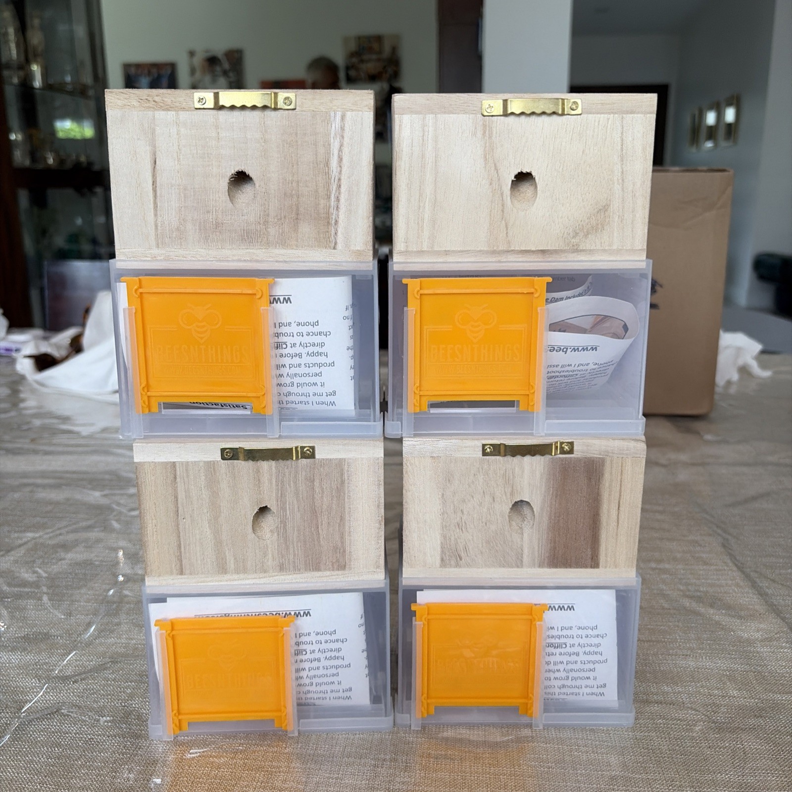 NEW Bees N Things Carpenter Bee Trap - Lot Of 4 - Wood Outdoor Non-Toxic gallery