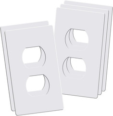 Screwless Duplex Wall Plates, 1-Gang Child Safe Outlet Covers, Standard Size 2.9