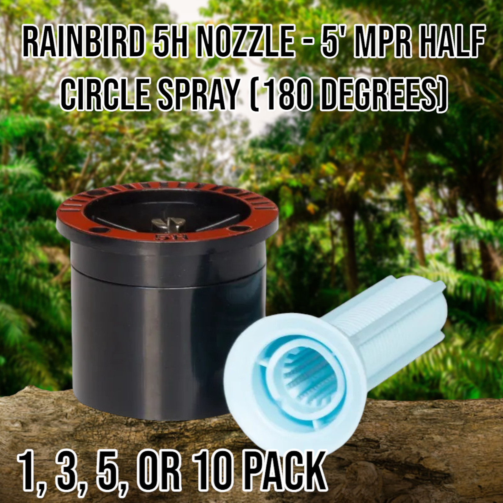 5H Rain Bird MPR Nozzle w/ Screen | Half Circle 0-360 Degrees | 1, 3, 5, 10 pk gallery
