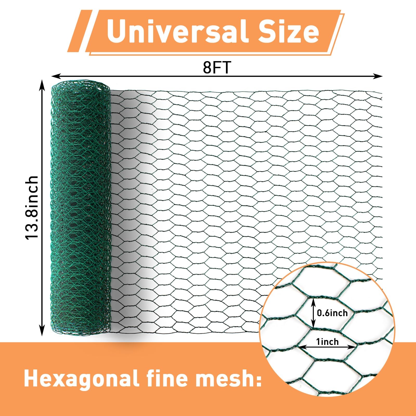 Chicken Wire for Floral arrangement Mesh for Craft & Garden 13.8x98 In gallery