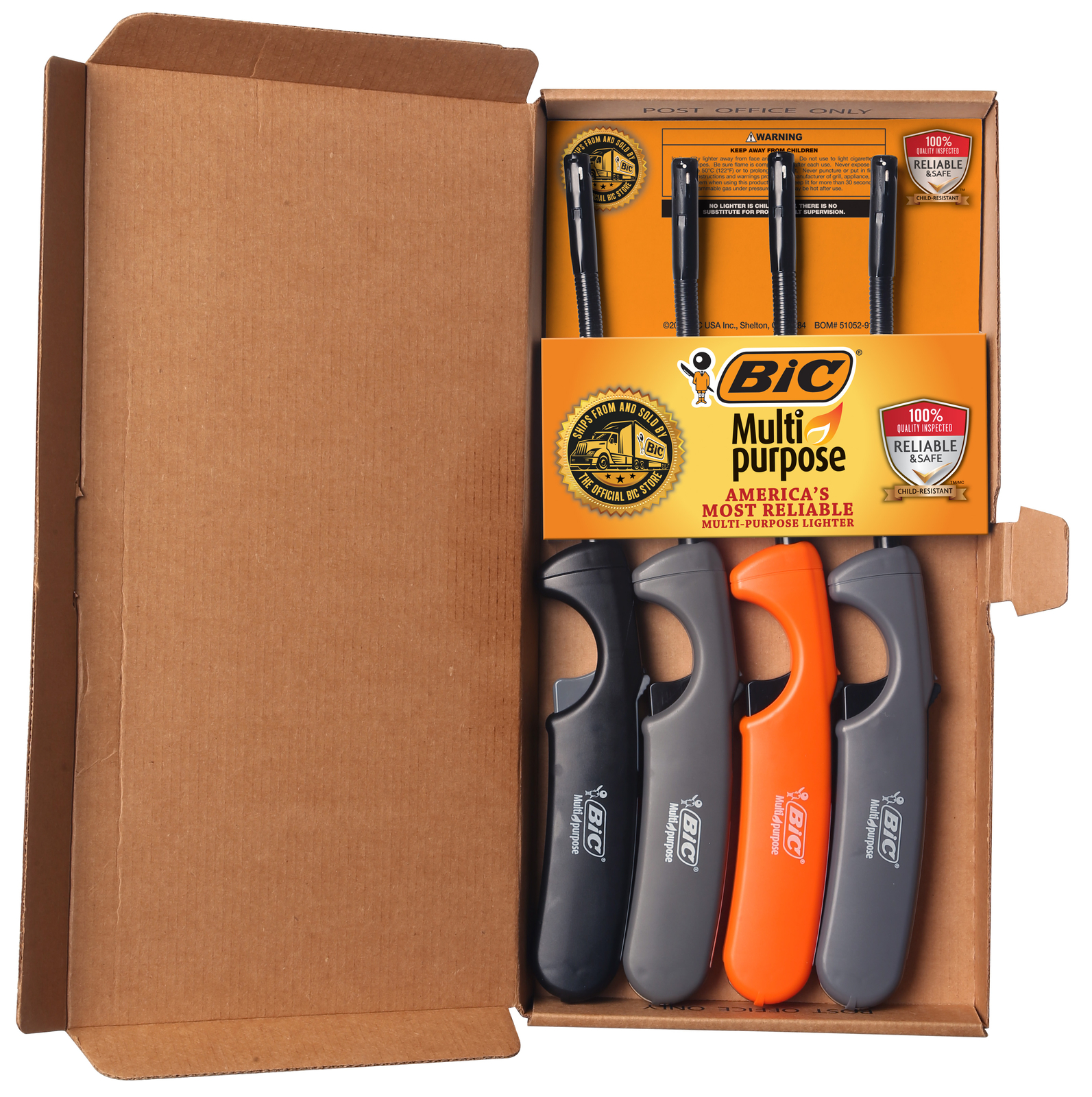 BIC Multi-Purpose Flex Wand Lighters, Assorted Colors (Colors May Vary), 4-Pack gallery
