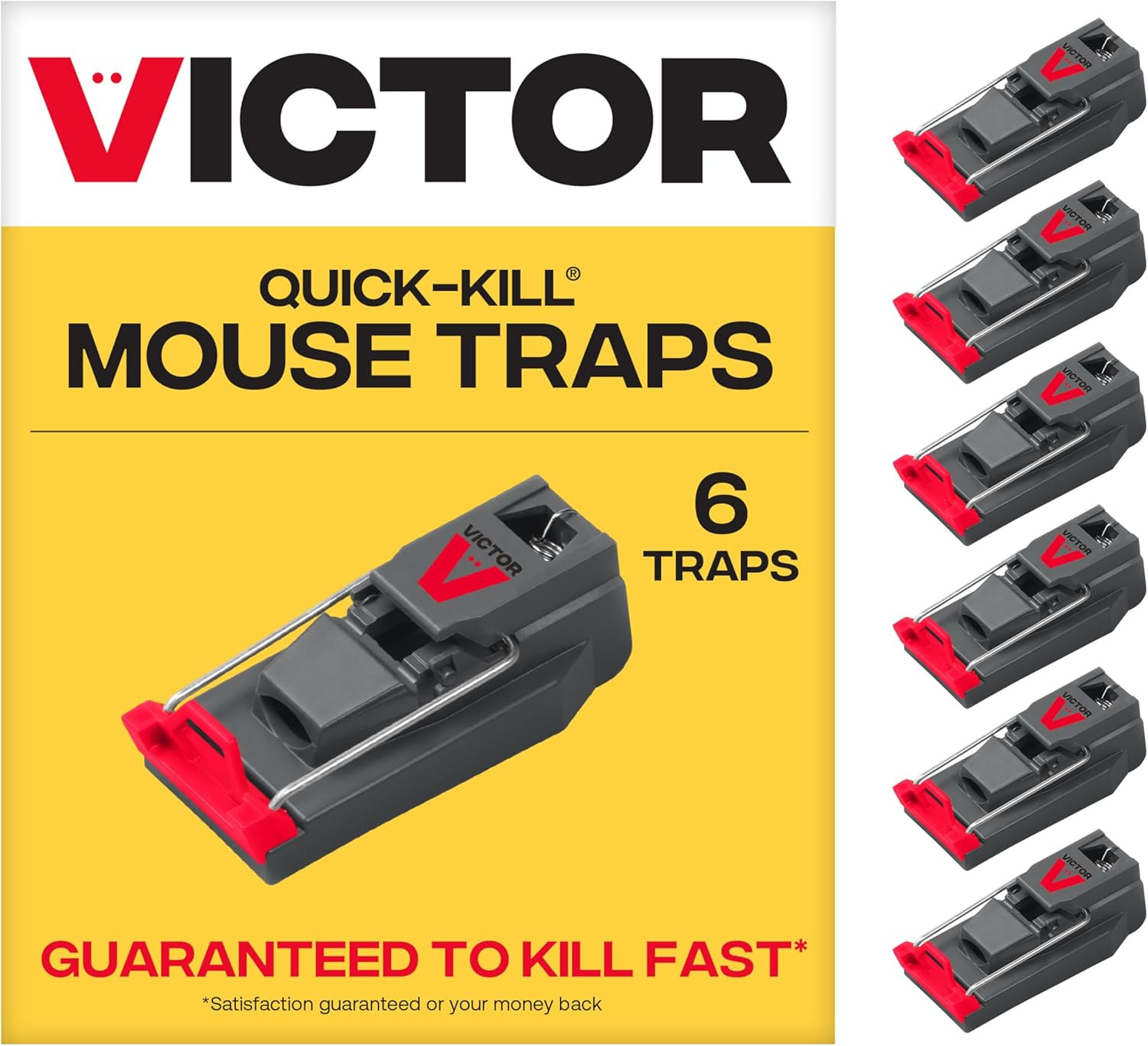 Victor M123SSR Quick-Kill Easy Set Mouse Trap, 6 Reusable Victor Mouse Traps gallery