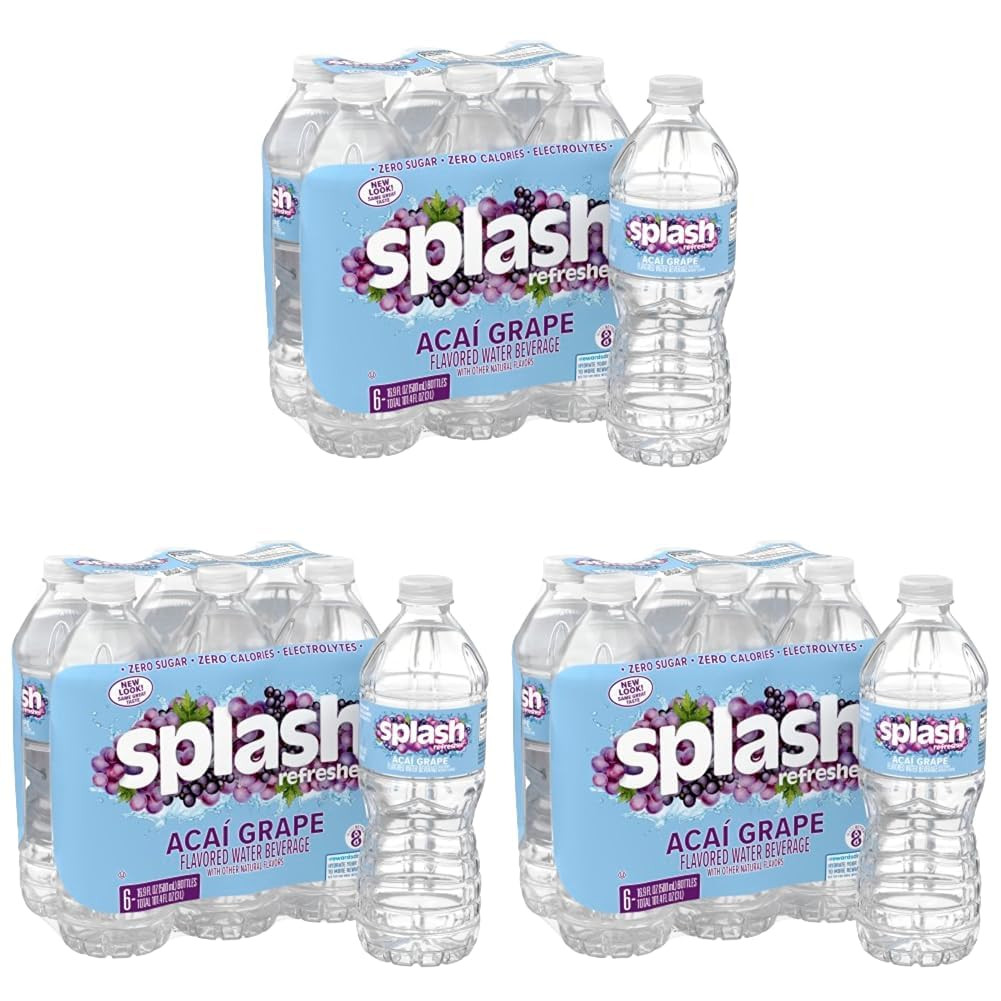 Splash Refresher Acai Grape Flavored Water, 16.9 Fl Oz, Plastic Bottle Pack of 1 gallery