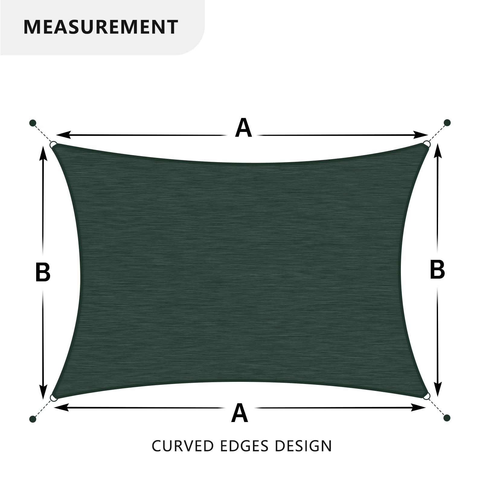 Sun Shade Sail 12 x 16 Rectangular Heavy Duty 260 GSM Green UPF50+ Shadespeare gallery