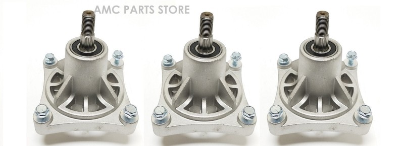 3 Spindle Assemblies for Hustler 604214 Includes Blade Bolts & Mounting Bolts gallery