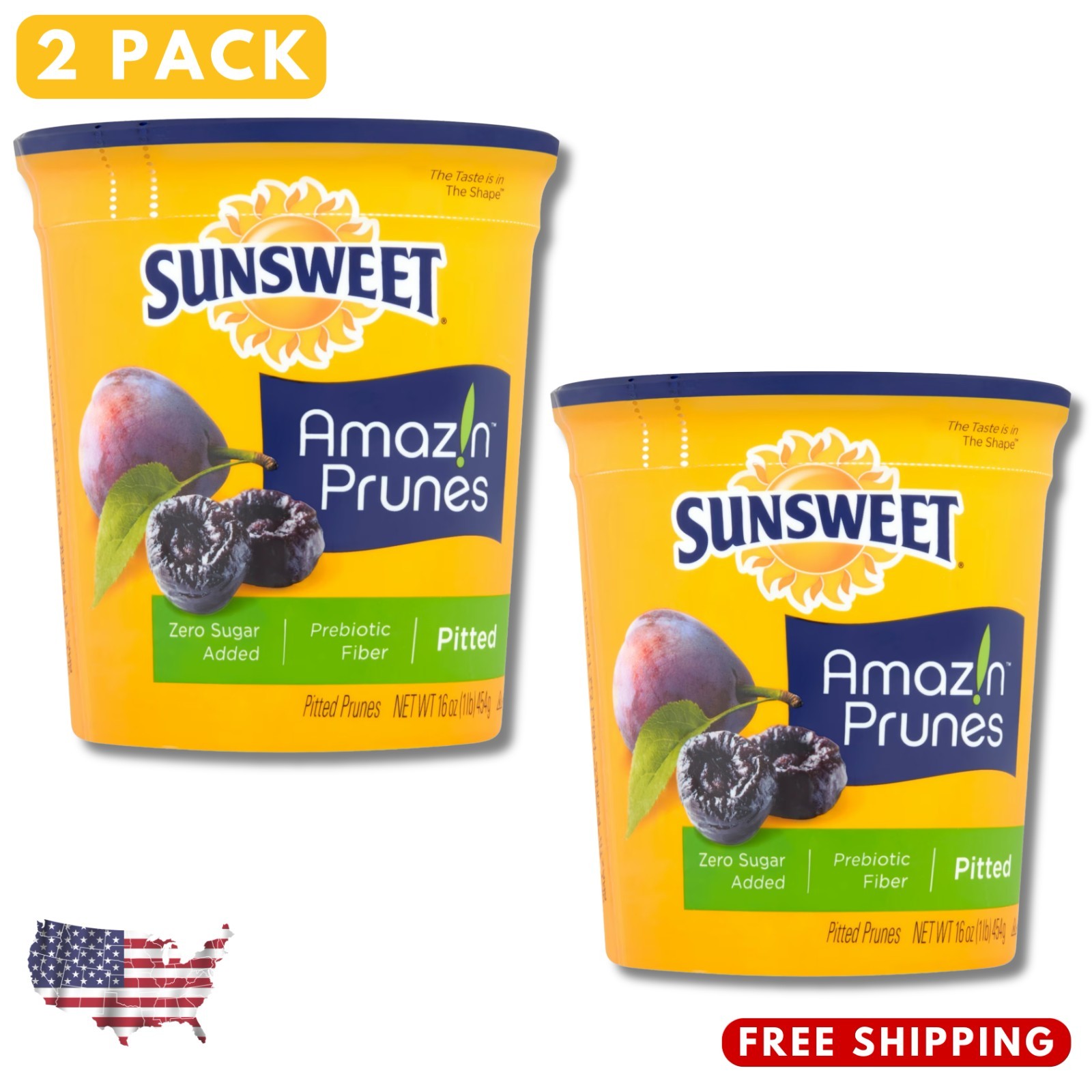 (2 pack) Sunsweet Amazin Prunes, Pitted, 16 oz gallery