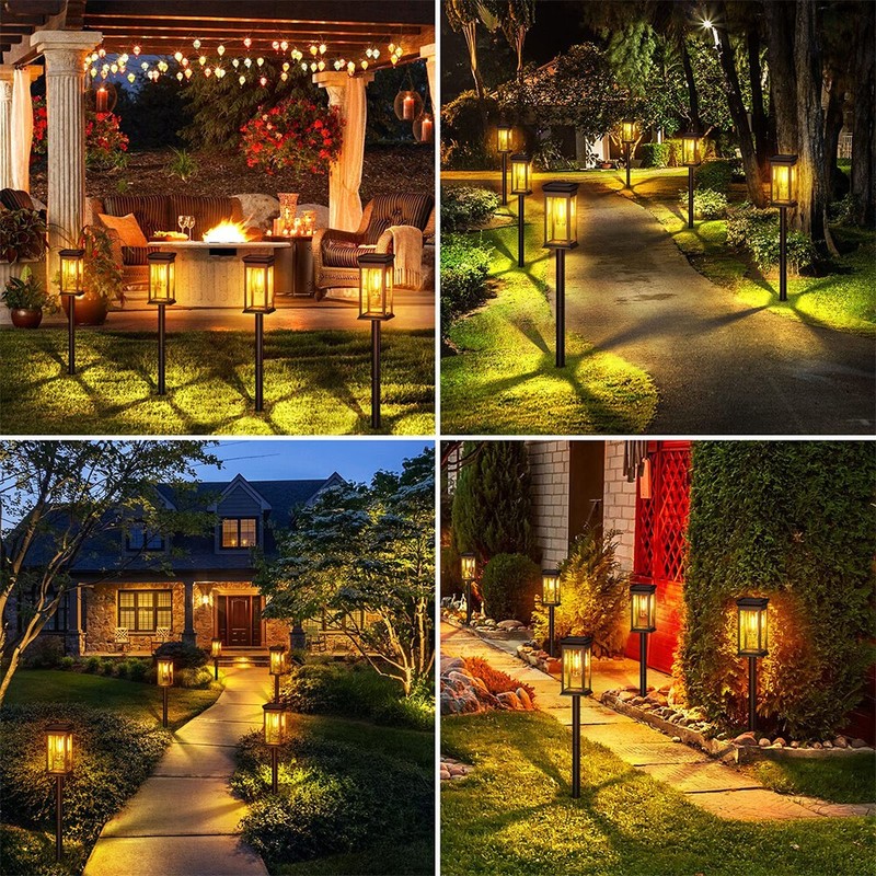 6-30 Pack Solar Garden Lights Outdoor Waterproof Landscape LED Lights Pathway US gallery