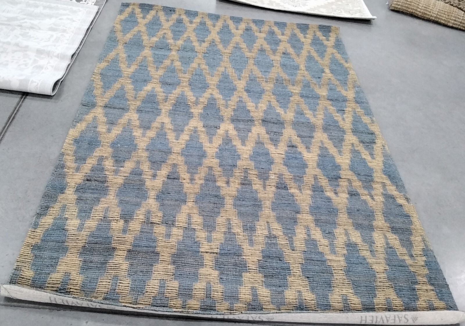 LIGHT BLUE / GOLD 5' X 8' Back Stain Rug, Reduced Price 1172759020 CAP413A-5 gallery