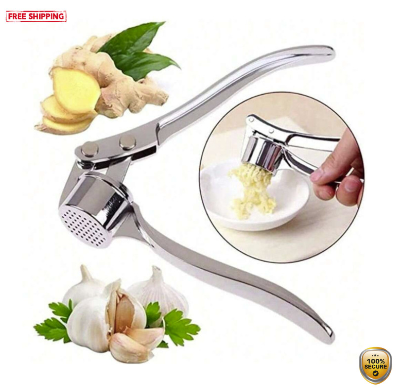 1pc Manual Garlic Press - Stainless Steel Crusher & Ginger Mincer Tool - NEW gallery