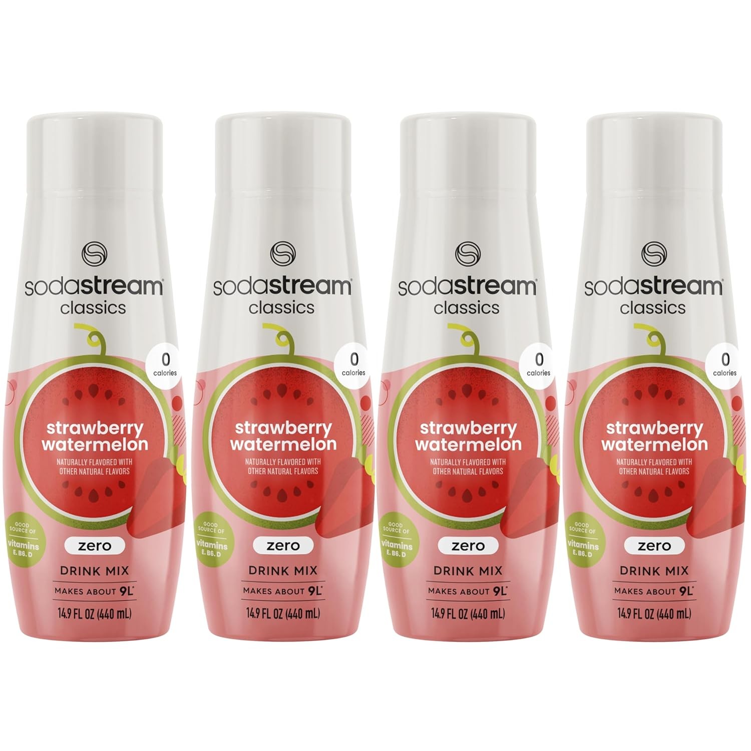 SodaStream Zero Strawberry Watermelon Drink Mix for Sparkling Water, 4 Pack gallery
