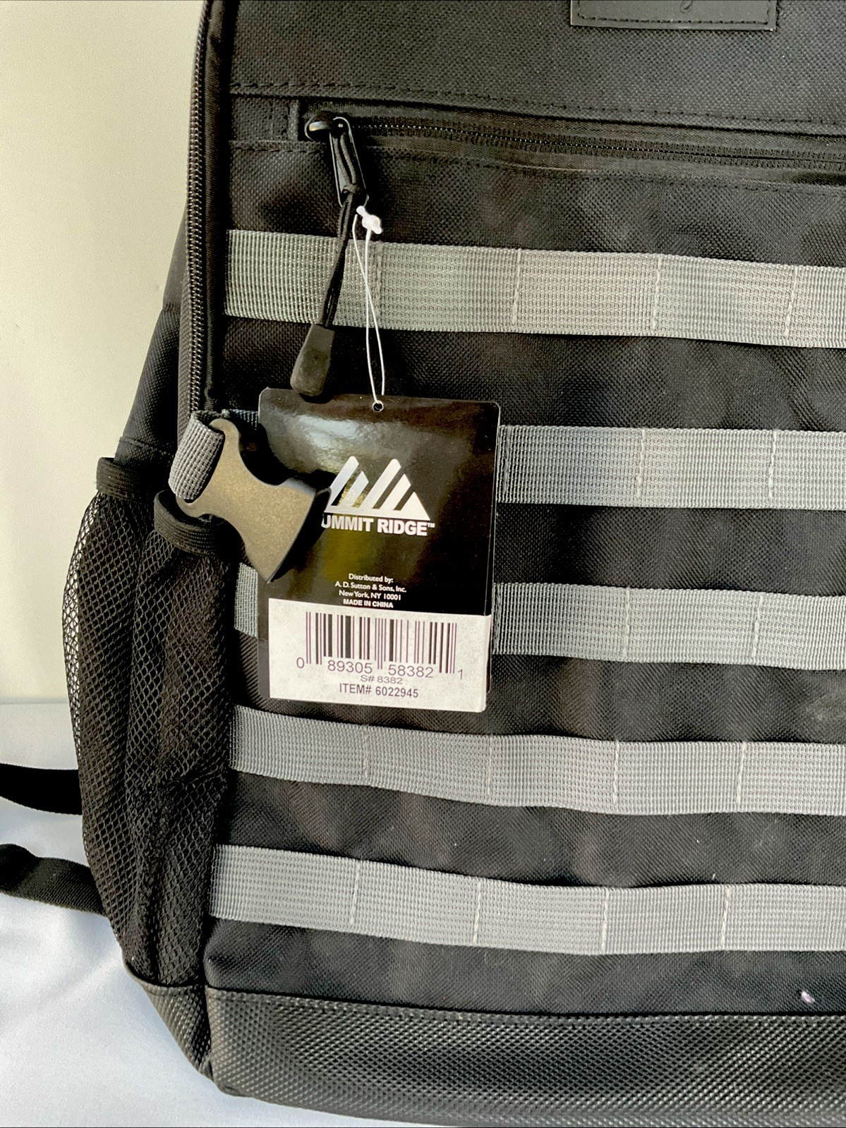 Summit Ridge Black Back Pack 18x15 NWT 2