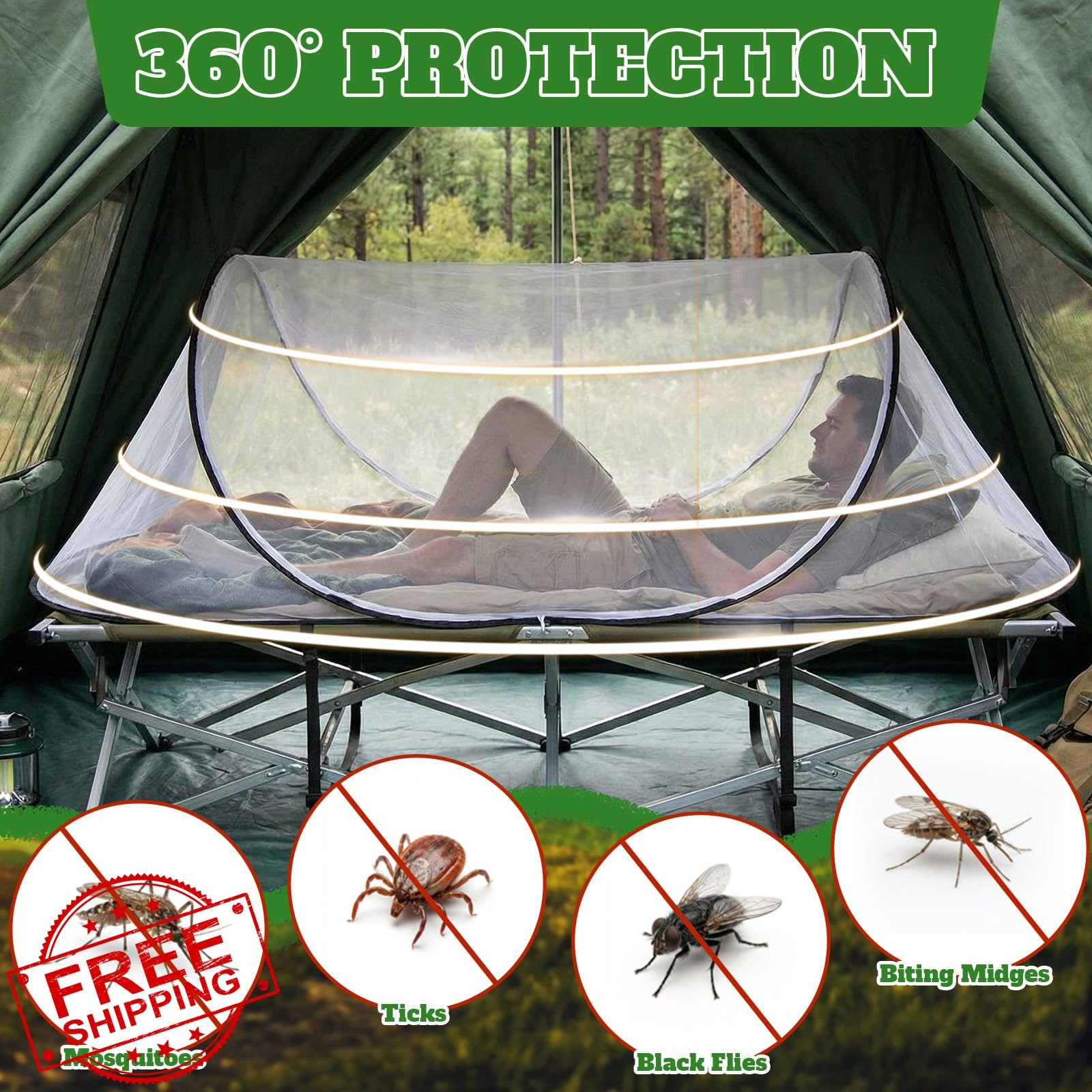 Mysora Mosquito Net Tent 8 White gallery