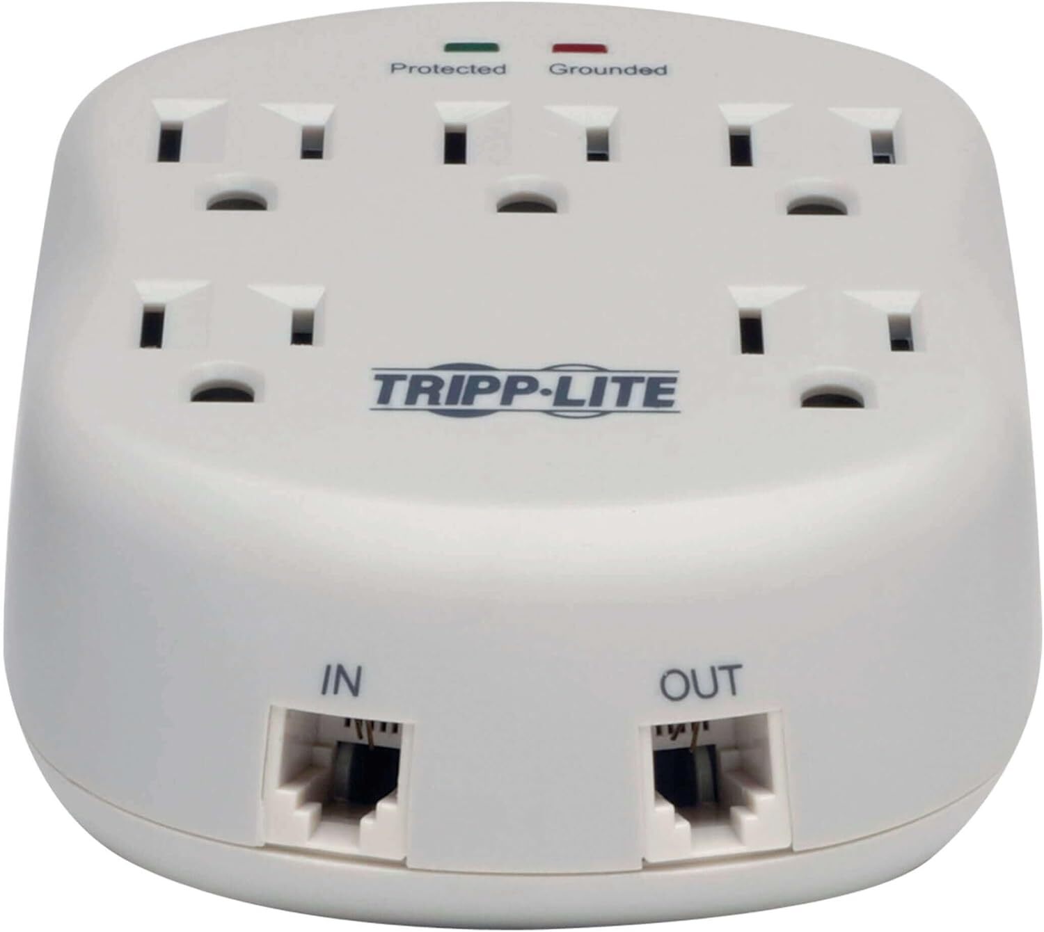 Tripp Lite 5 Outlet Surge RJ11 Protector Power Strip Direct Plug-in SK5TEL-0 gallery