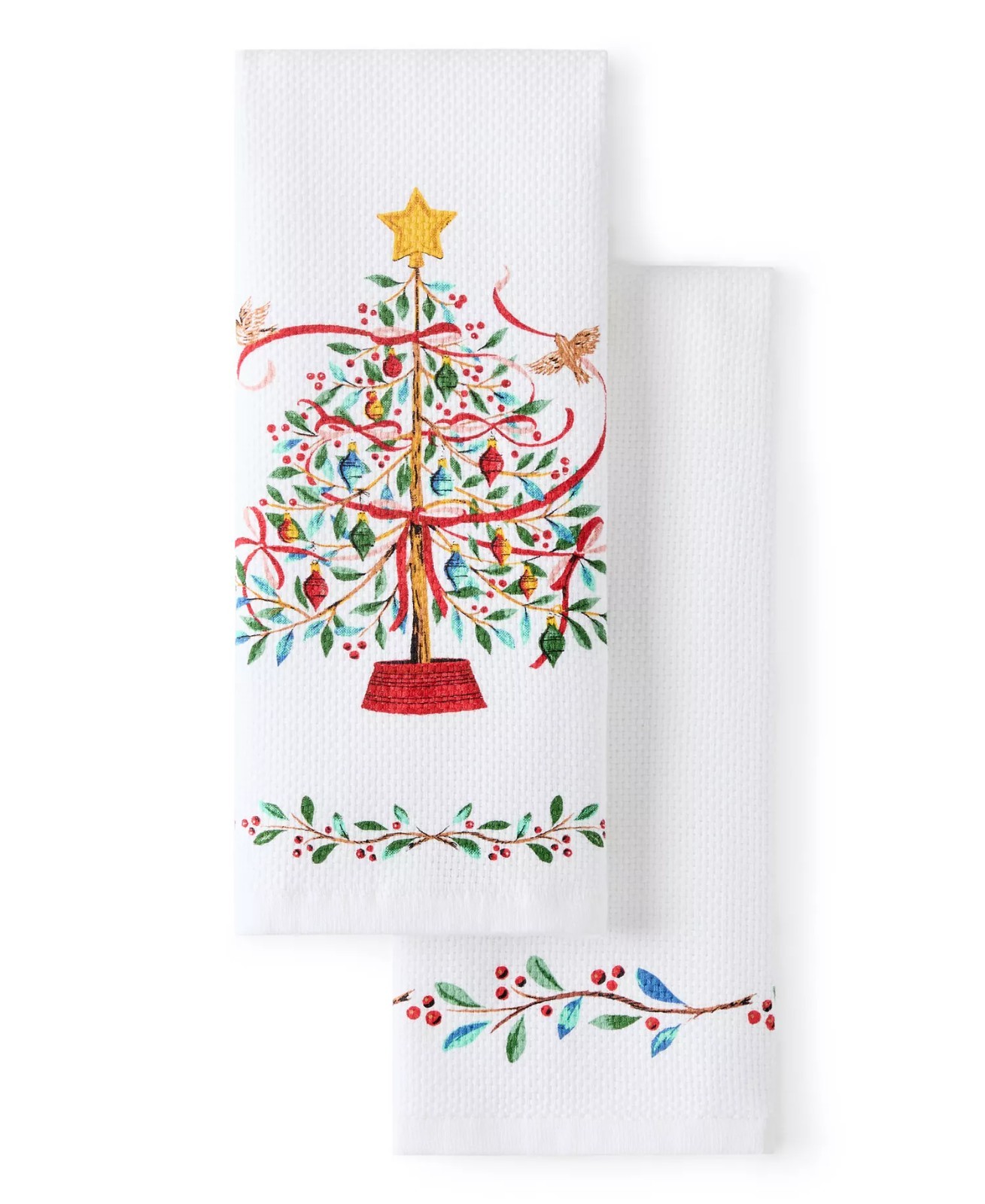 Fiesta Holiday Tree 2-Piece Kitchen Towel Set. NEW gallery
