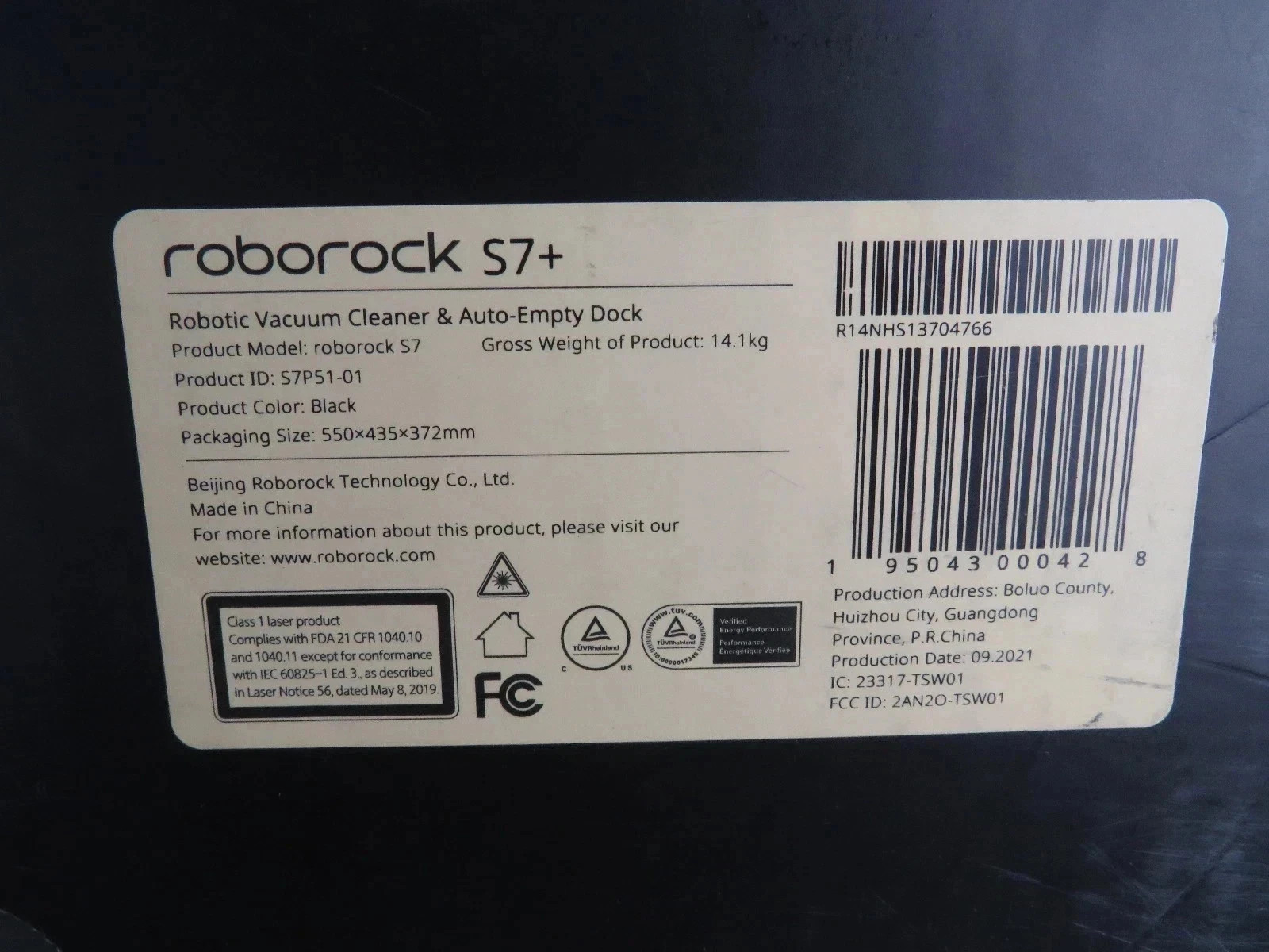 ROBOROCK S7 + Plus-BLK Self-Emptying Robot Vacuum with Sonic Mopping, 2500PA gallery