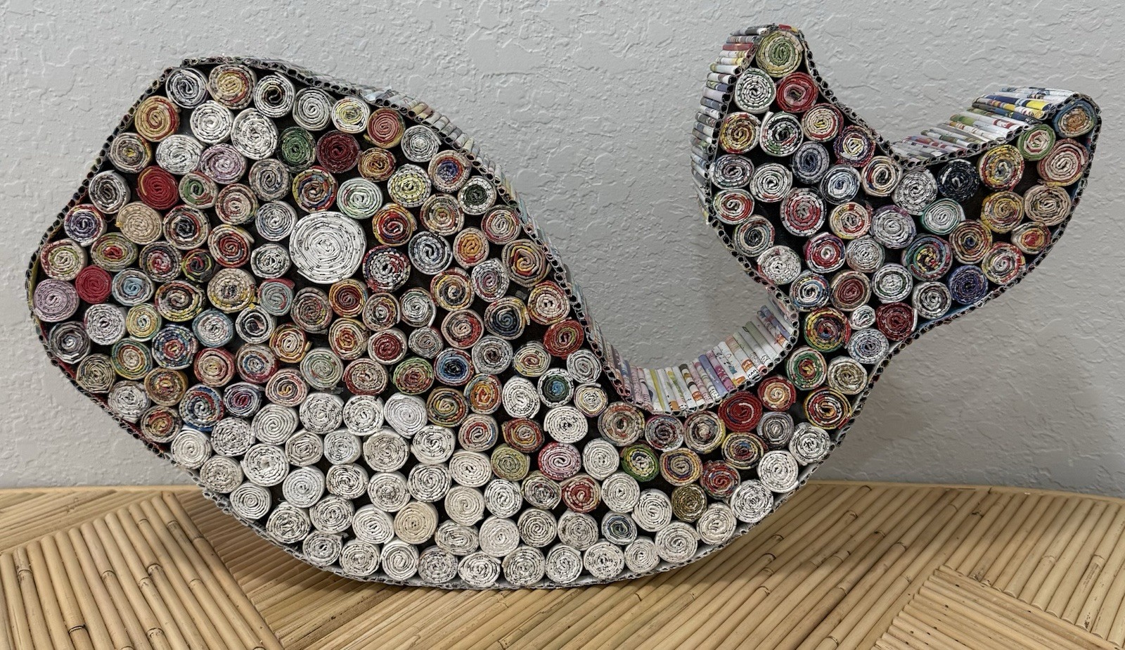 Folk Art Handmaid Decorative Whale Sculpture Quilling Home Decor Recycled Paper gallery