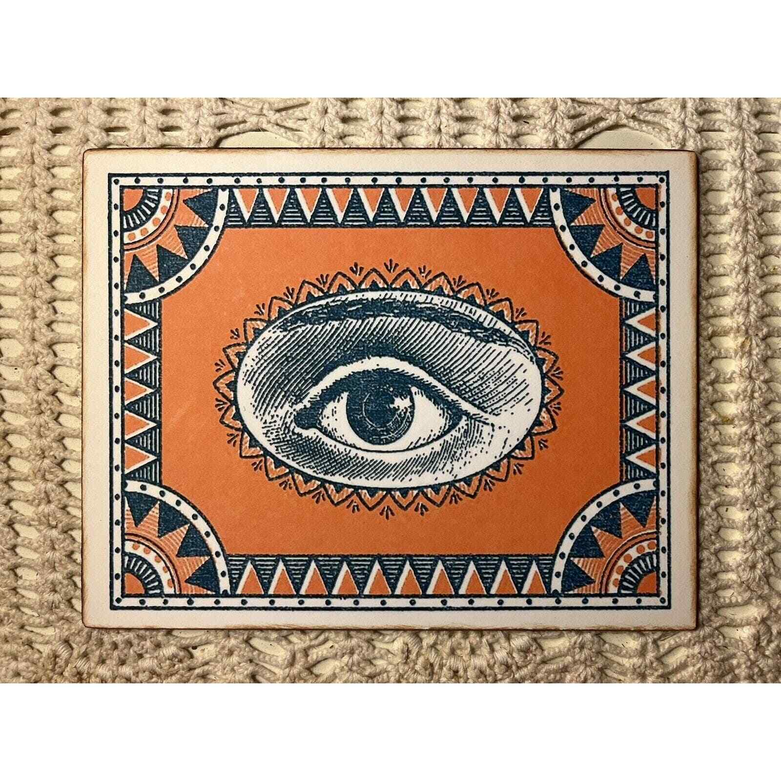 All Seeing Eye, Art Deco, Mystical, Evil Eye, Handcrafted Plaque / Sign gallery
