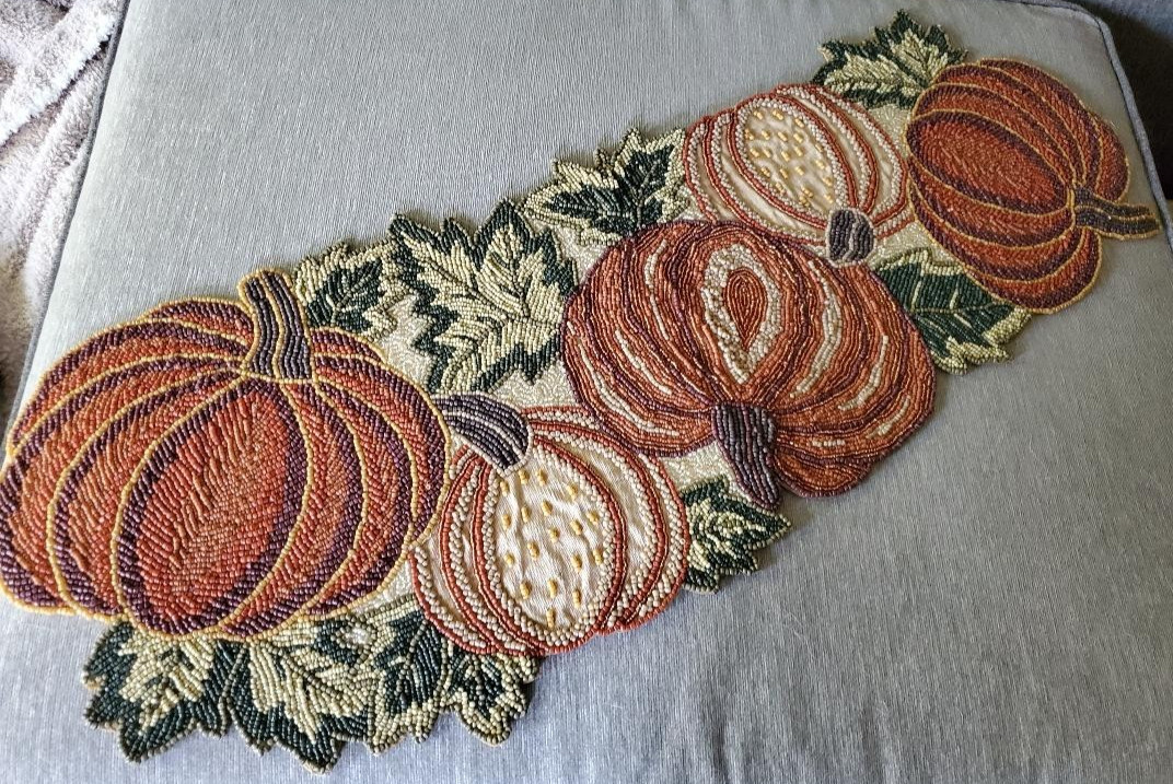 Pumpkin Beaded Table Runners SELECT ONE gallery