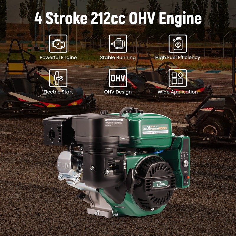 7HP 4 Stroke Electric Start Horizontal Engine Motor Gasoline Lawn mower Go-Kart gallery
