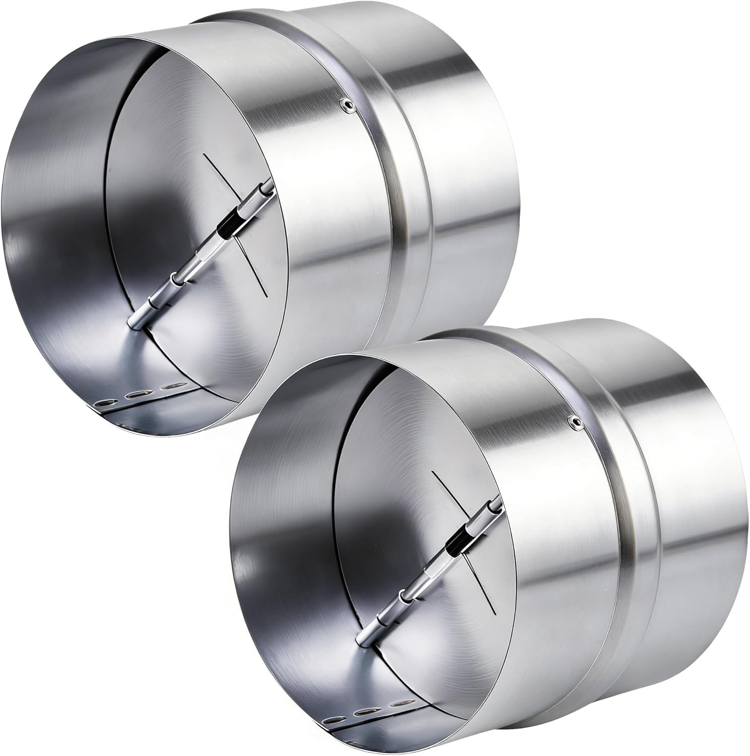 2 Pack 4 Inch Backdraft Damper Duct, One-Way Airflow Duct Draft Stopper, Inse... gallery