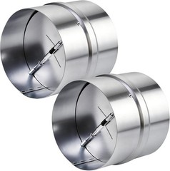 2 Pack 4 Inch Backdraft Damper Duct, One-Way Airflow Duct Draft Stopper, Inse…