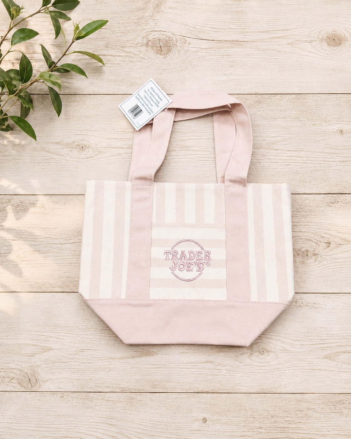 Trader Joe’s Mini Pastel Striped Canvas Tote Bag Limited Edition 2026 gallery