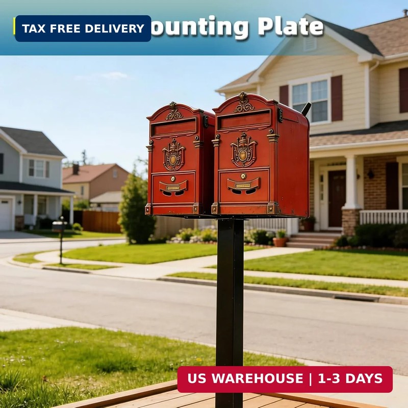 Double Mailbox Spreader Bar, Heavy Duty Mailbox Post Mounting Bracket, 19 x 7 In gallery